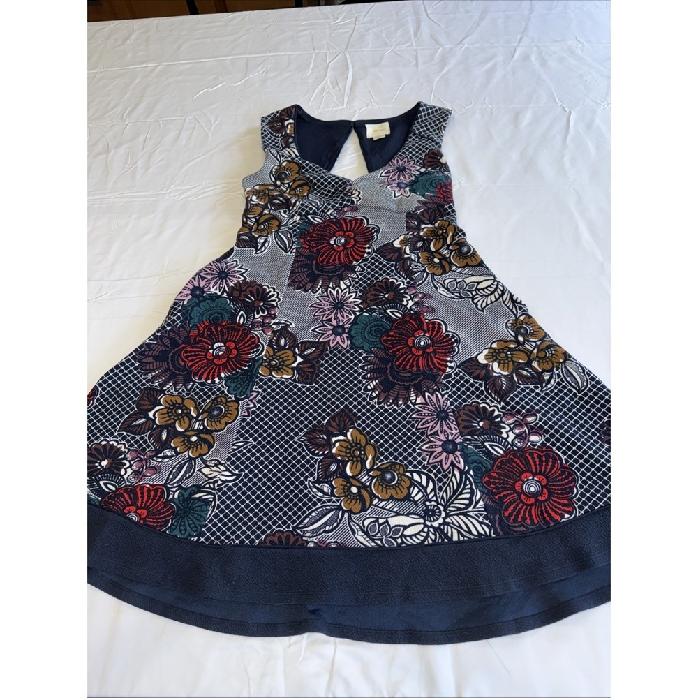 Maeve By Anthropologie Women's Fairchild Flared Multicolor Floral Dress, Size S